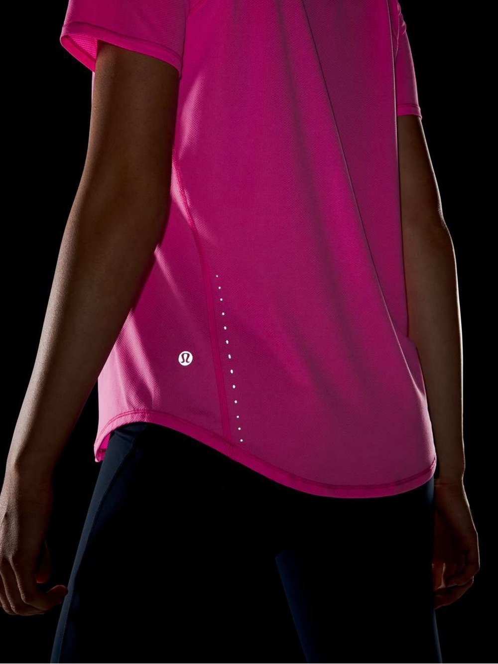 Lululemon High Neck Running and Training T-Shirt -Pow Pink Light